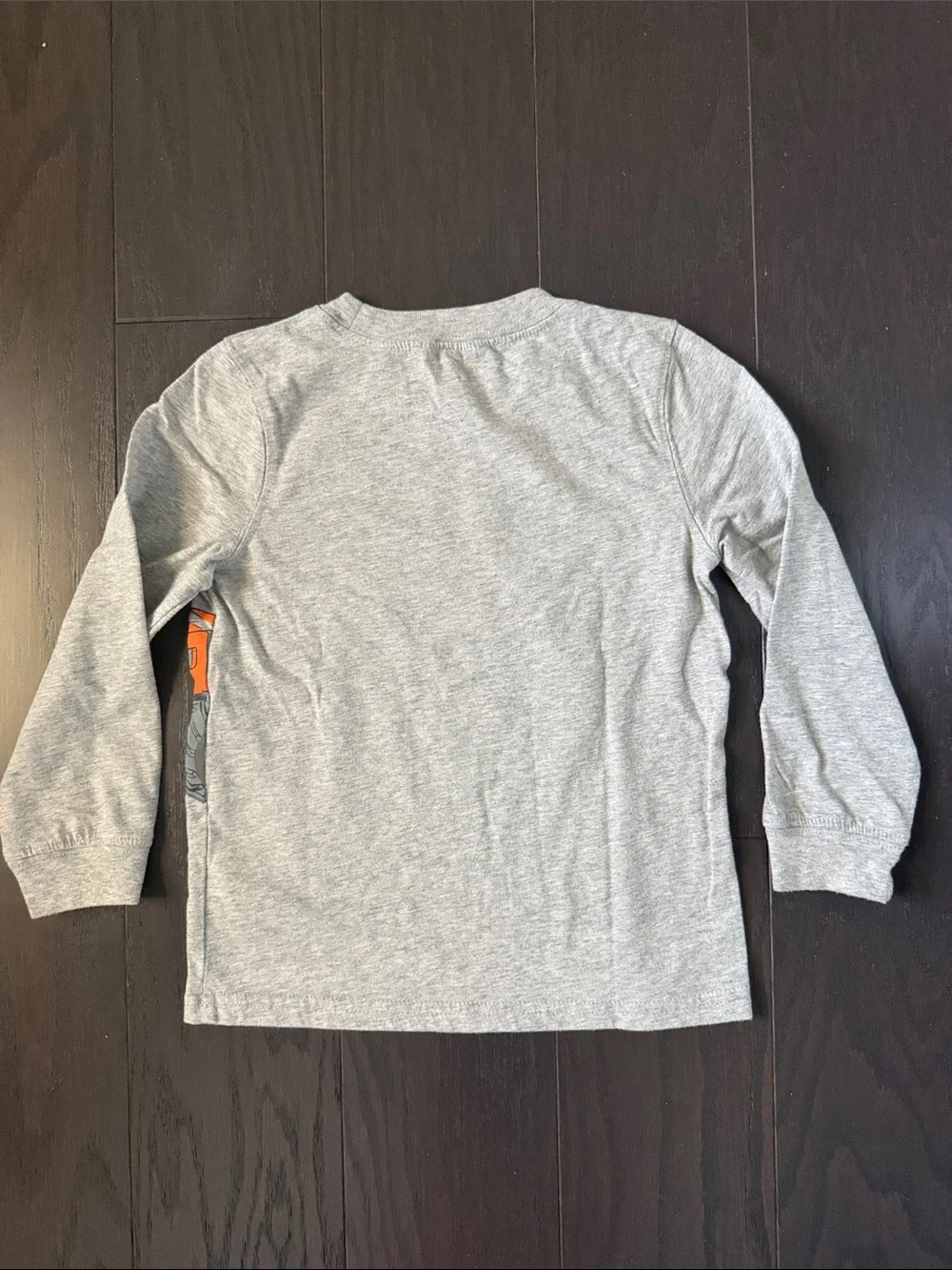 Carter's Gray Long-Sleeve Halloween Tee with Orange Graphic